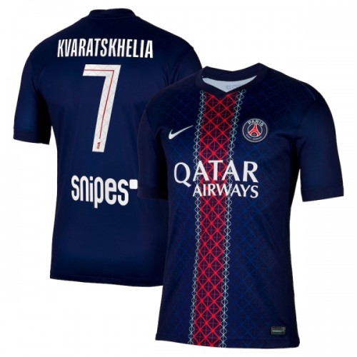 Dresovi Paris Saint-Germain Kvaratskhelia 7 Domaći 2025-26 - Kratki Rukavima Dresovi Paris Saint-Germain Kvaratskhelia 7 Domaći 2025-26 - Kratki Rukavima
